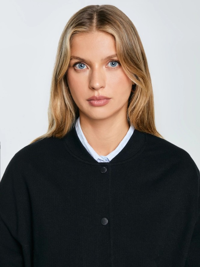 Bluza damska bomber czarna Pixelina 906