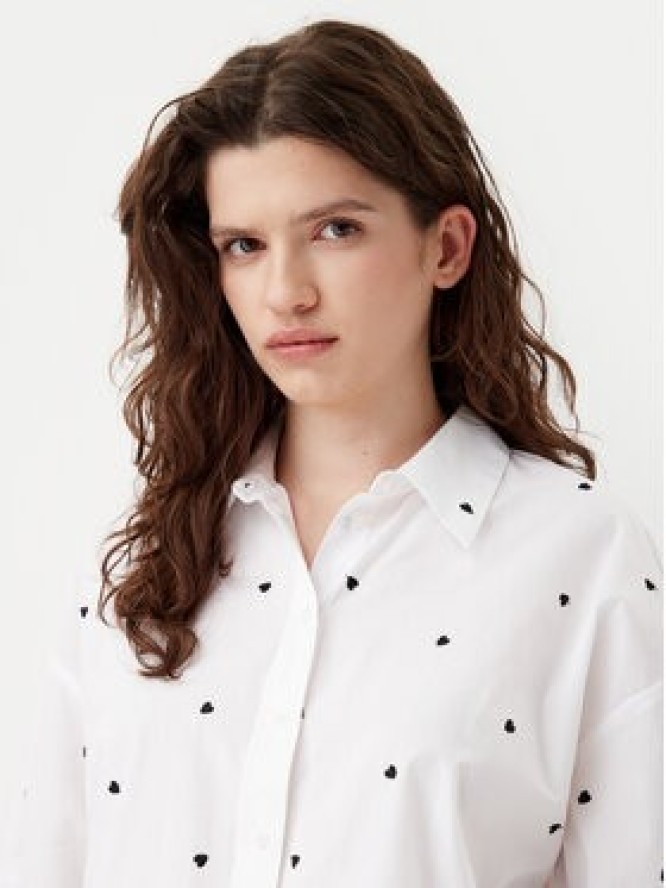 JDY Koszula Nelly 15330490 Biały Loose Fit