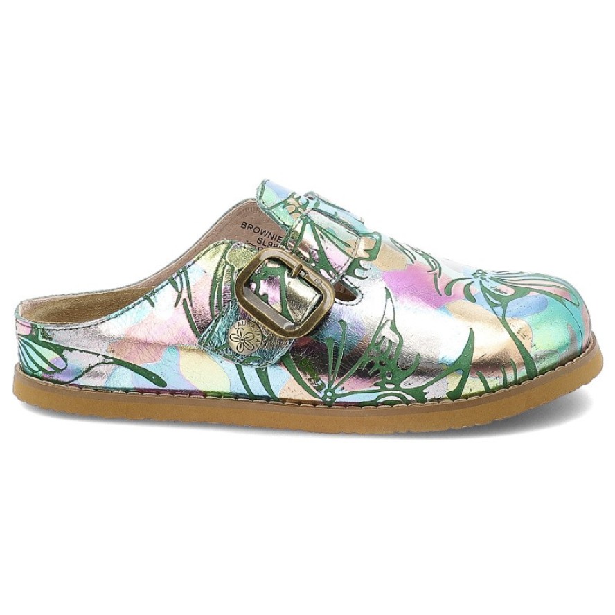 Kolorowe Klapki Laura Vita Eleganckie Obuwie Damskie