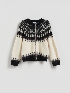 Wzorzysty kardigan - wielobarwny