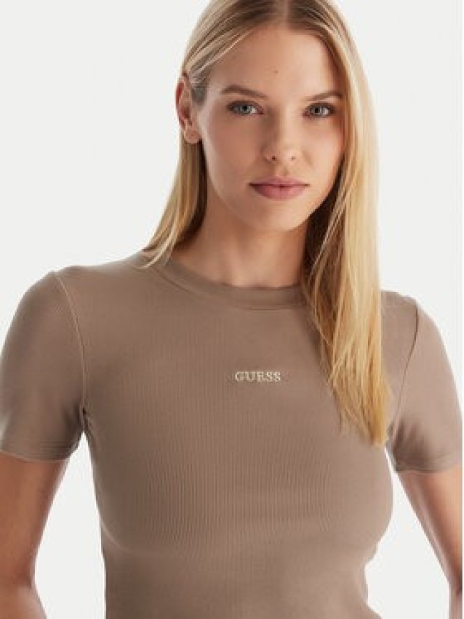 Guess T-Shirt V5YP08 K8RT2 Khaki Slim Fit