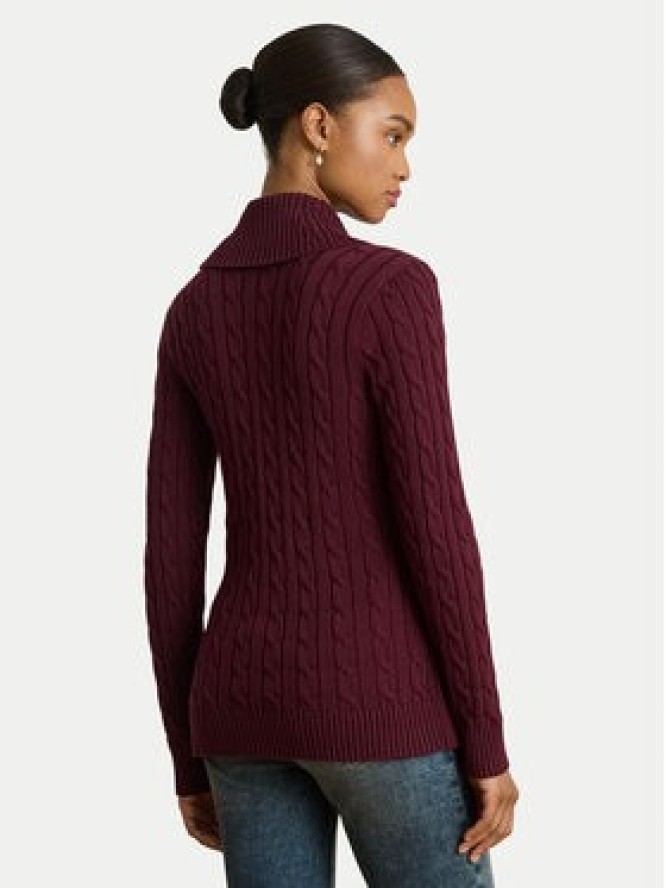 LAUREN RALPH LAUREN Sweter 200808258027 Bordowy Relaxed Fit