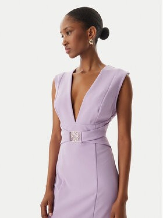 Rinascimento Sukienka koktajlowa CFC0123769003 Fioletowy Regular Fit