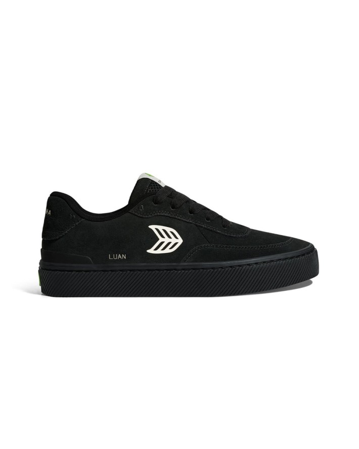 Sneakersy skórzane Cariuma Luan Pro Suede All Black Ivory Logo