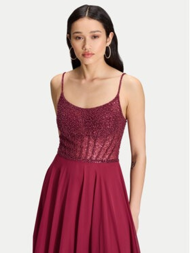 Hey Kyla Sukienka wieczorowa 5AK023HK Bordowy Regular Fit