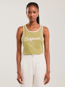 Koszulka damska na ramiączkach khaki Witalina 303