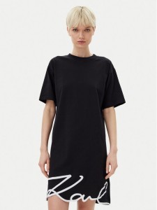 KARL LAGERFELD Sukienka codzienna A1W13001 Czarny Regular Fit