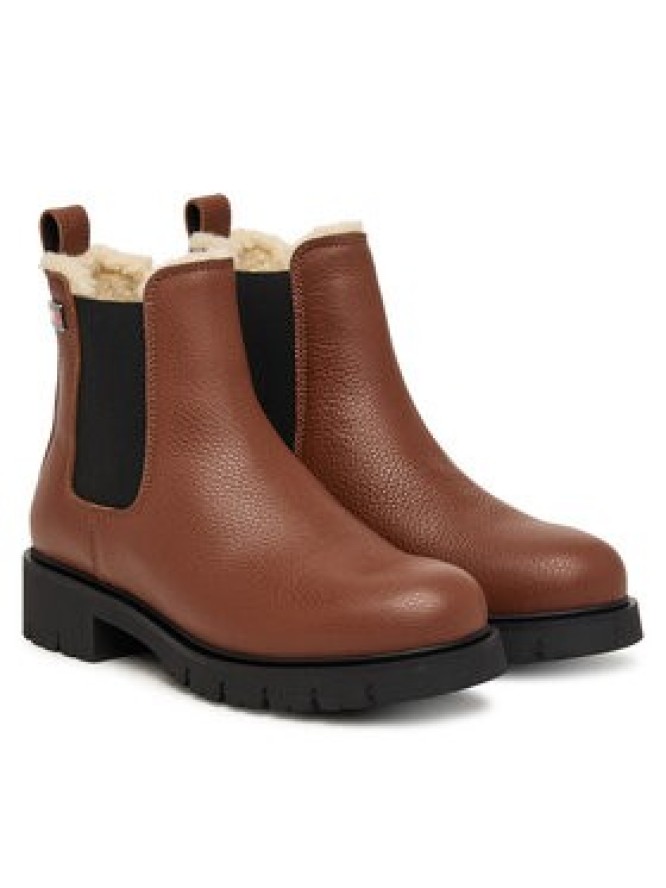 Tommy Jeans Sztyblety Tjw Cleated Chelsea Boots Wl EN0EN03102 Brązowy