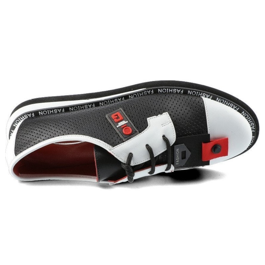 Czarne Półbuty Lanqier Damskie Modne Obuwie