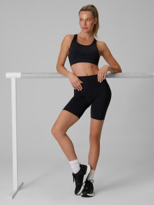 4F Legginsy kolarki treningowe damskie - czarne L