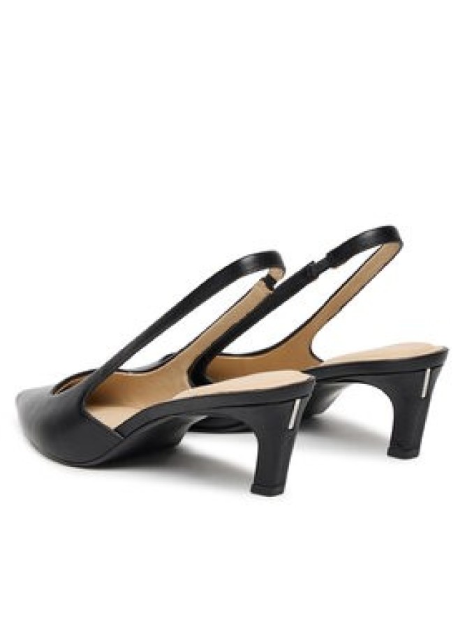 Calvin Klein Czółenka Ess Kitten Heel Sling Back HW0HW02641 Czarny