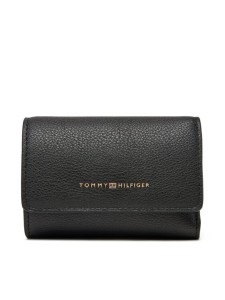 Tommy Hilfiger Portfel Logotape Trifold AW0AW17477 Czarny