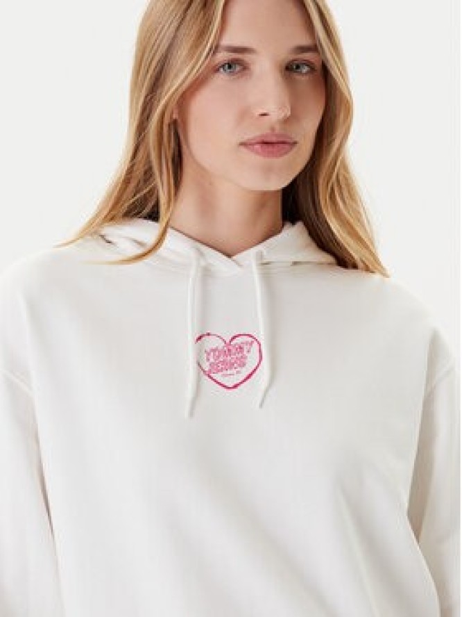 Tommy Jeans Bluza Heart DW0DW21408 Biały Relaxed Fit