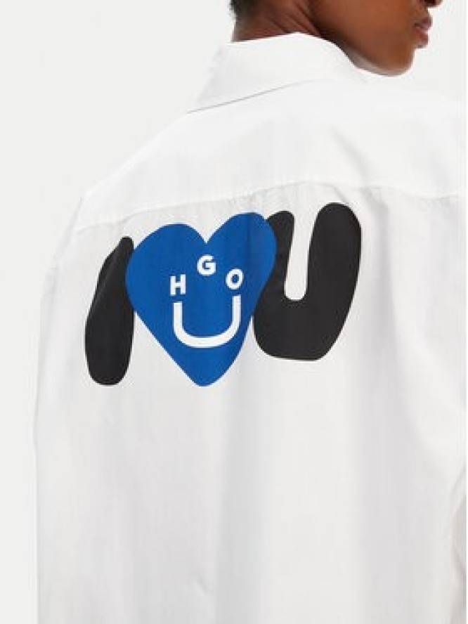 HUGO Koszula Elisana 50542985 Biały Relaxed Fit