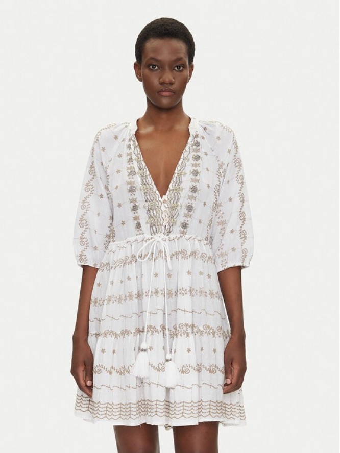 Iconique Sukienka letnia IC25-016 Biały Relaxed Fit