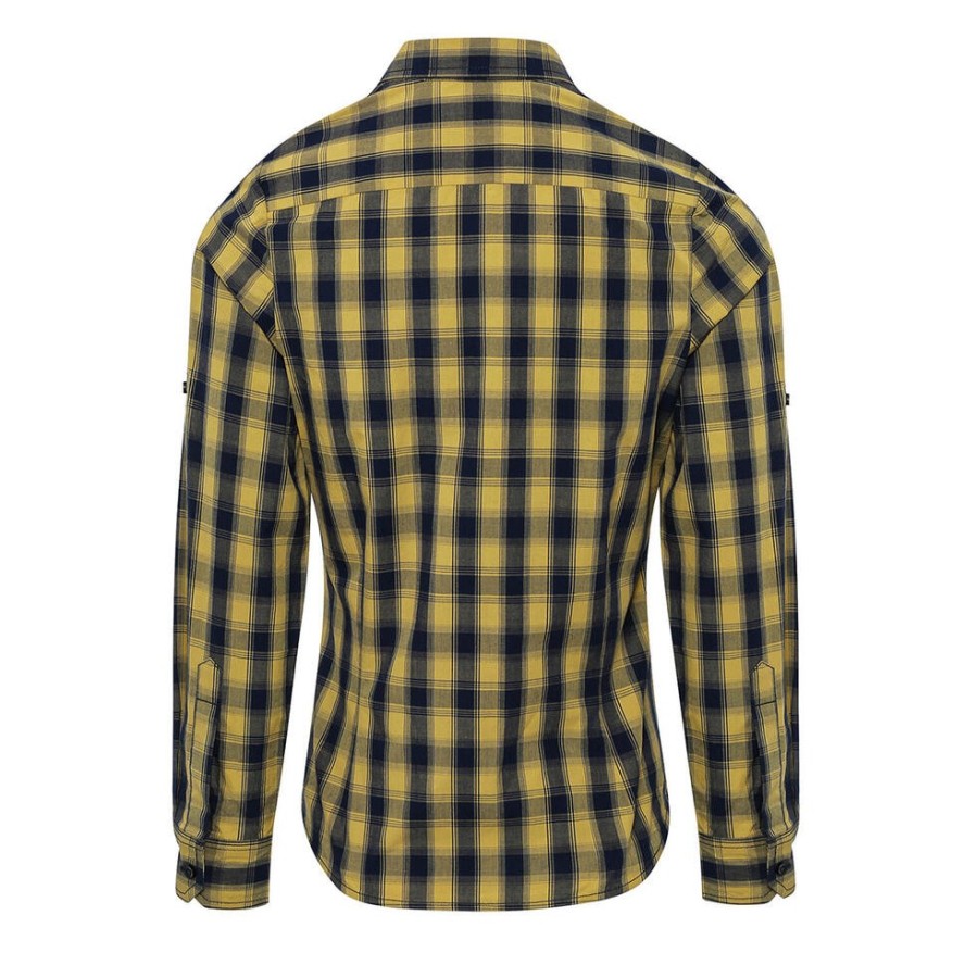 Damska Bawełniana Koszula W Kratę Z Długim Rękawem