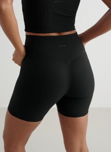 Damskie kolarki prążkowane, midi, squat proof Ribbed Performance czarne