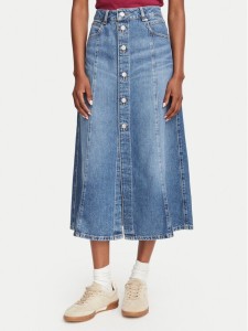 BOSS Spódnica jeansowa 50564430 Niebieski Regular Fit