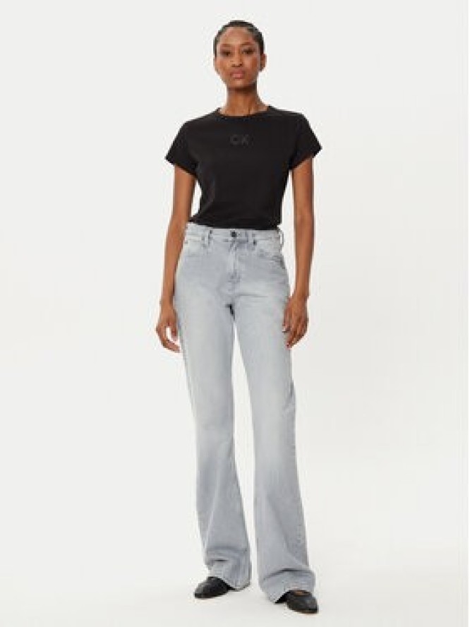 Calvin Klein T-Shirt Satin K20K207974 Czarny Regular Fit