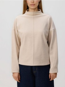 Bluzka z przeszyciem - kremowy