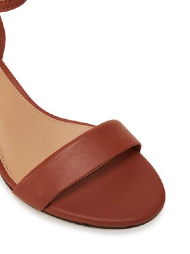 Tommy Hilfiger Espadryle Leather Ankle Strap Espad Sandal FW0FW08533 Brązowy