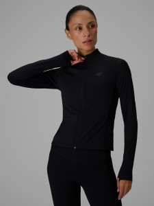 4F Bluza do jogi slim szybkoschnąca damska - czarna M