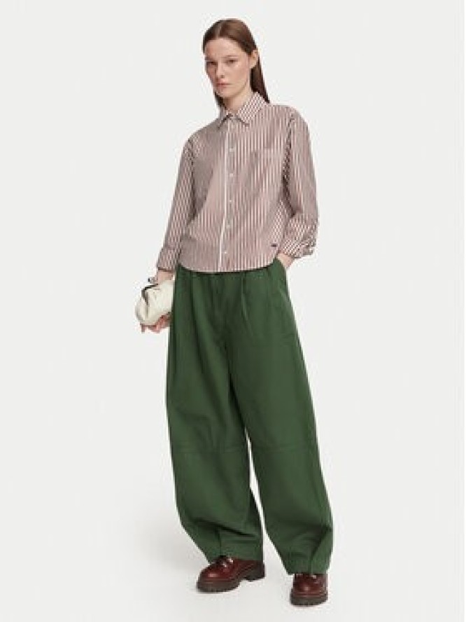 Weekend Max Mara Spodnie materiałowe Bacca 2625136111 Khaki Relaxed Fit