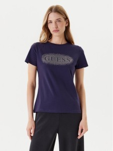 Guess T-Shirt V5YI08 J1314 Granatowy Regular Fit