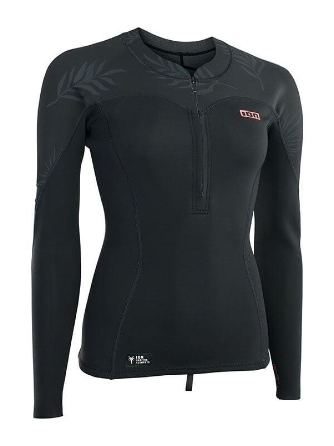 Longsleeve do pływania damski ION Neo Zip Top 1.5 black