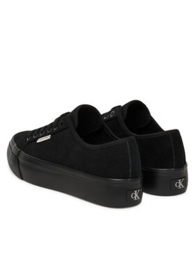 Calvin Klein Sneakersy Vulc Flatf Lace Up Sue/Wl Ck YW0YW02000 Czarny
