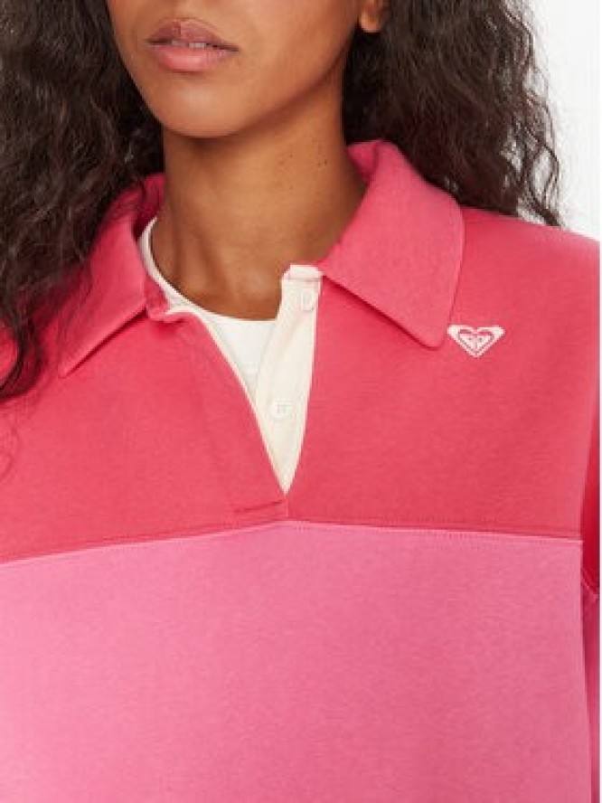Roxy Bluza Cross Your Mind ERJFT05015 Różowy Boxy Fit