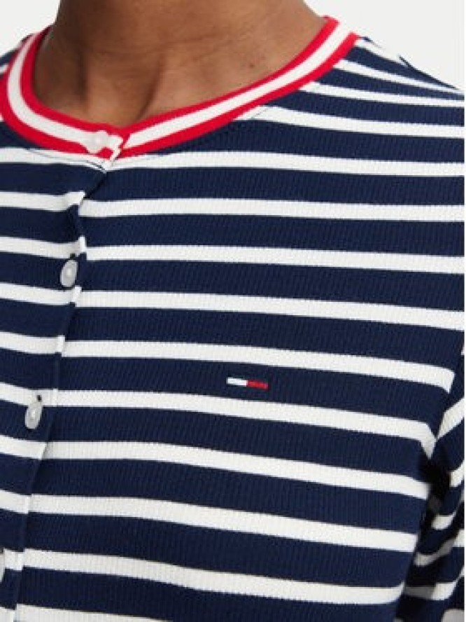 Tommy Jeans Kardigan DW0DW22805 Granatowy Slim Fit