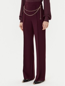 TWINSET Spodnie palazzo 252TP2281 Bordowy Wide Leg
