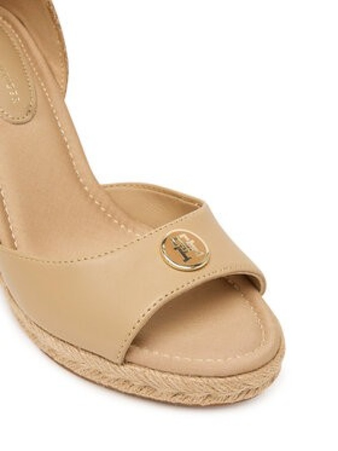 Tommy Hilfiger Espadryle Plate High Wedge Espad FW0FW09517 Beżowy jasny
