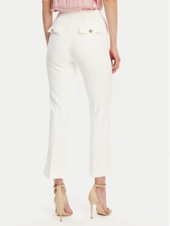 Elisabetta Franchi Spodnie materiałowe PA-089-51E2-V290 Biały Regular Fit