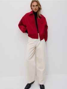 Kurtka bomberka z kołnierzykiem - czerwony