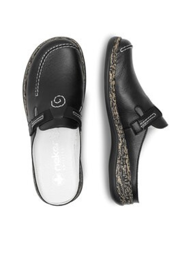 Rieker Klapki 46393-00 Czarny