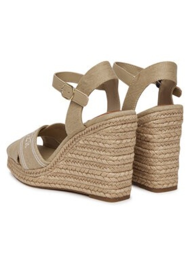 Tommy Hilfiger Espadryle Tommy Hilfiger Espad High Wedge FW0FW08668 Beżowy