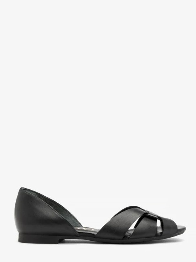 Czarne sandały damskie płaskie