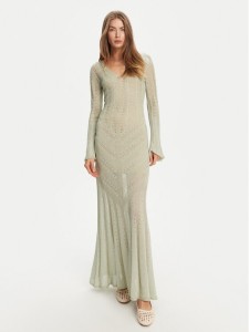 TWINSET Sukienka dzianinowa 251TT3180 Beżowy Slim Fit