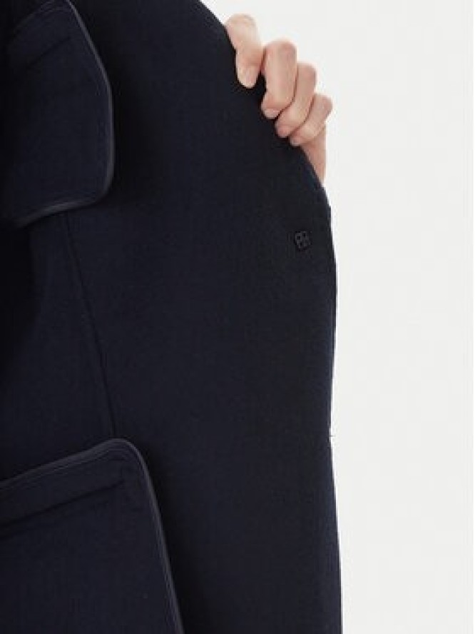 ViCOLO Płaszcz wełniany TF0005 Granatowy Regular Fit