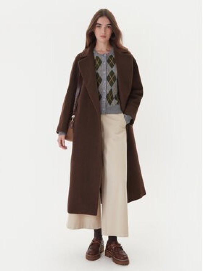 Weekend Max Mara Płaszcz wełniany Tempera 2525016082 Brązowy Regular Fit