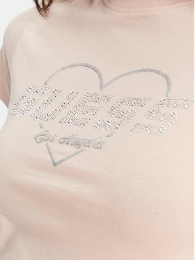 Guess T-Shirt V5GI10 K9RM1 Różowy Regular Fit