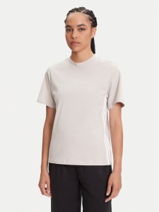 adidas T-Shirt Essentials 3-Stripes JE1237 Beżowy Regular Fit