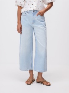 Jeansy culotte - niebieski