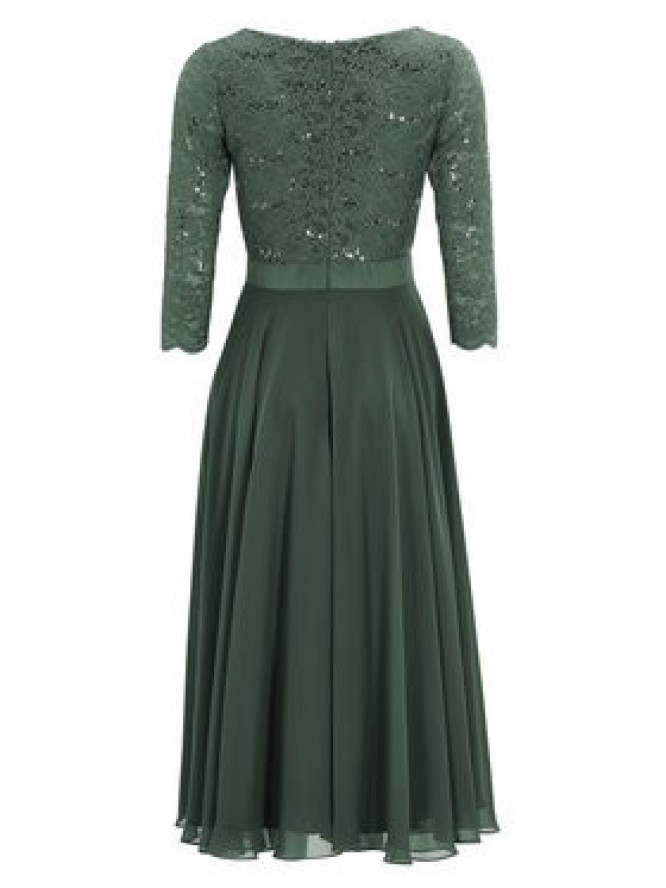 Swing Sukienka koktajlowa 5AE29100 Zielony Regular Fit