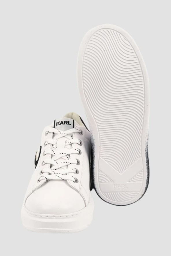 KARL LAGERFELD Białe damskie sneakersy KAPRI Ombre NFT Lo Lace, Rozmiar 40