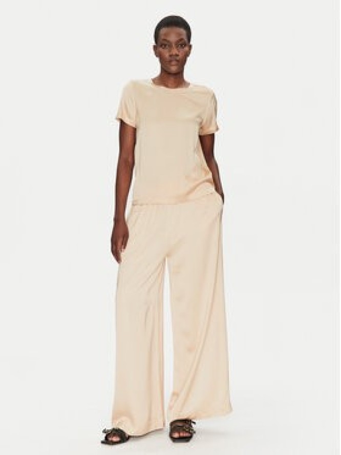 ViCOLO Bluzka TD0007 Beżowy Relaxed Fit