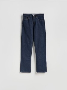 Jeansy straight - granatowy
