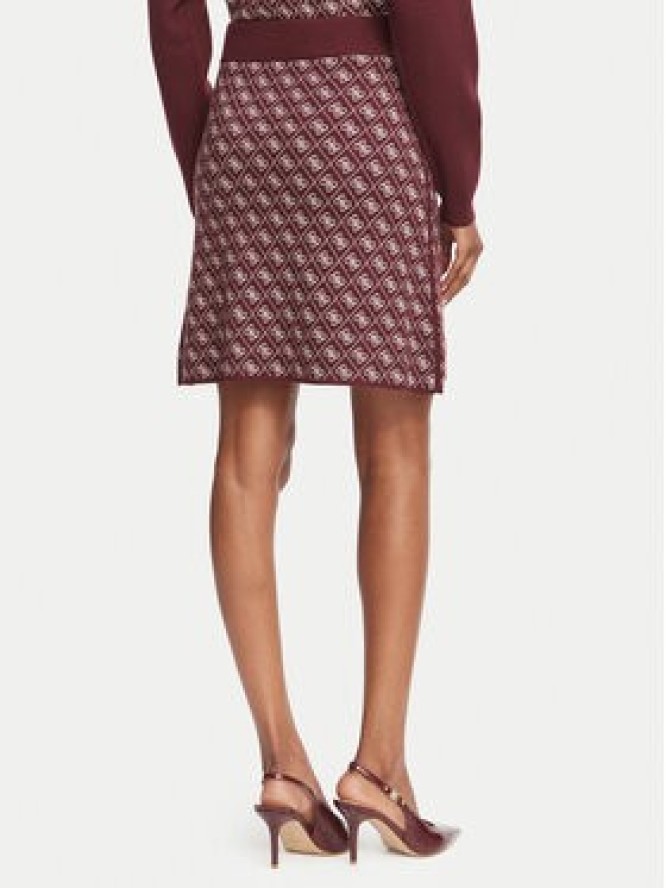 Guess Spódnica mini W5BD81 Z3JD2 Bordowy Slim Fit
